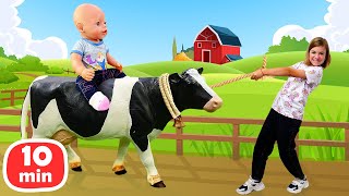 Кукла Беби Бон и уход за животными 🐮🐶 Видео про игрушки для девочек