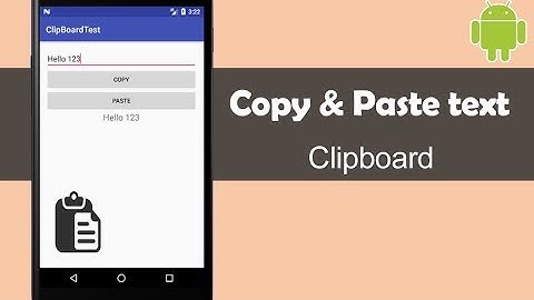 Copy and Paste Text using Clipboard - Android Studio Tutorial