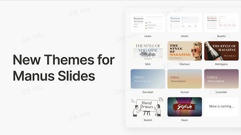 New Themes For Manus Slides