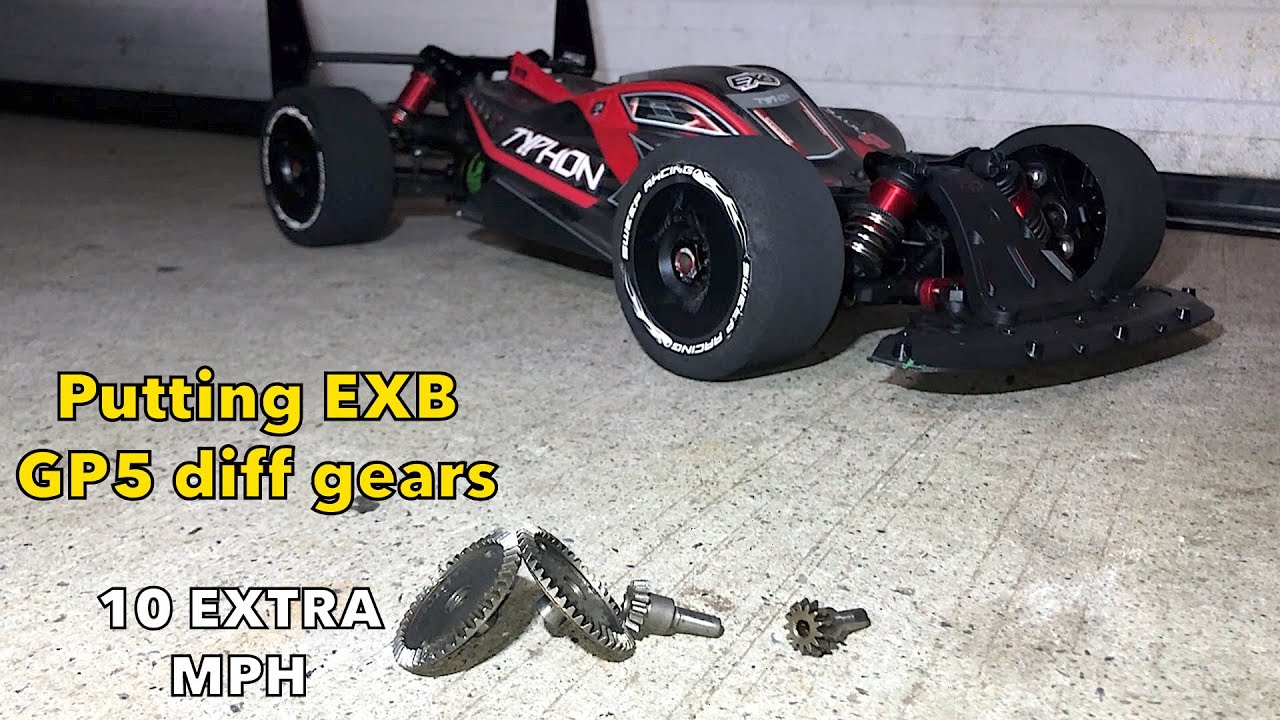 Typhon front and rear diff Ring gear and pinion gear change GP5  gearing EXB