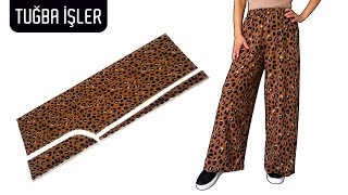 New My Leopard Patterned Palazzo Pants that I Sewed were Really Liked | Tuğba İşler