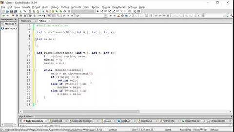 Busca de um elemento em um vetor pelo algoritmo de dicotomia