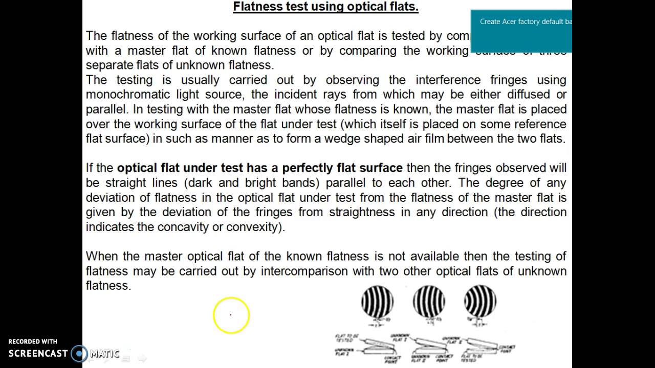 Brief about Optical Flat and its uses YouTube
