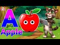 Phonics Song 2 with TWO Words in 3D - A For Apple🍎🍏- ABC Alphabet Songs with Sounds for Children's