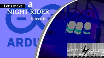 How to make a Night Rider circuit by using Arduino Uno board| Easy project| with Simple coding