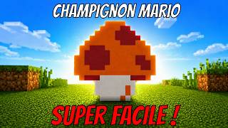 COMMENT FAIRE UN CHAMPIGNON MARIO EN PIXEL ART SUR MINECRAFT 🍄 TUTO FACILE