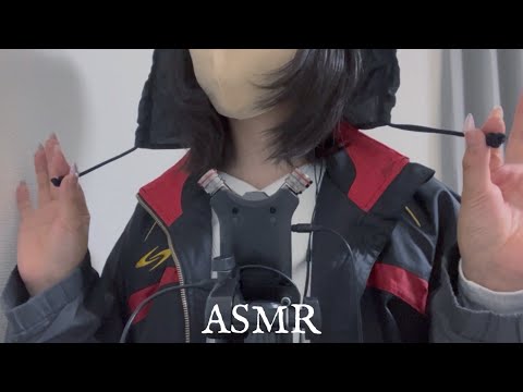 【ASMR】ウィンドブレーカーのフードの音(囁き)
