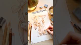 I Drew A Bunny In Pajamas To Cure My Art Block 🎨🖌️ #shorts #diy #art #craft #drawing #sketch