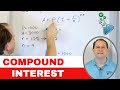 26  compound interest formula  exponential growth of money  part 1  calculate compound interest