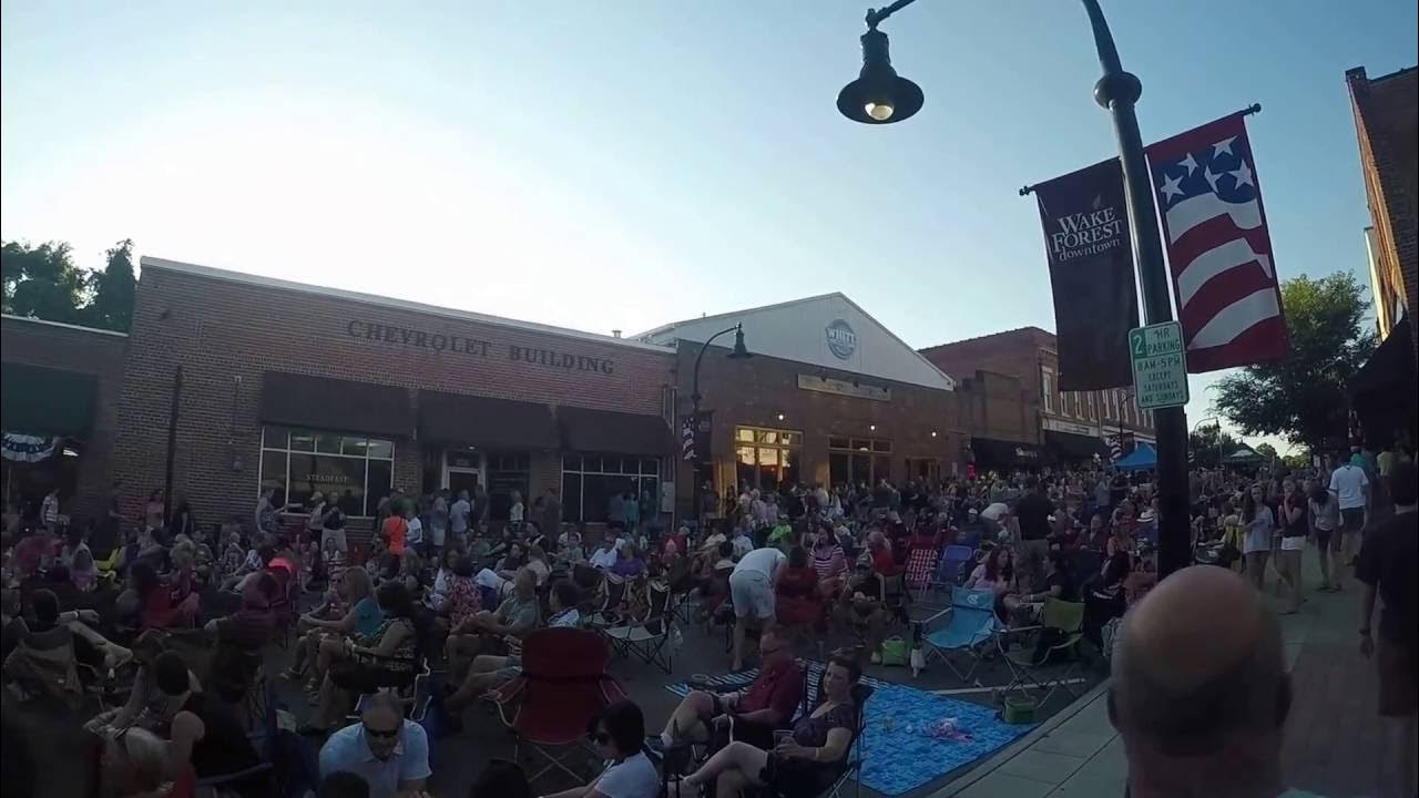 Friday Night on White Street in Downtown Wake Forest North Carolina
