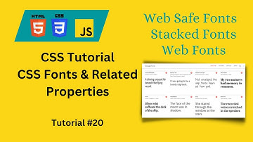 Fonts In CSS | Font Property and Font Family in CSS | Web Development Tutorials  #20 in Urdu & Hindi
