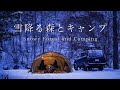 雪中キャンプ　−10℃ 夫婦で過ごす冬の森キャンプ　-minimalworks shelterG & land cruiser80