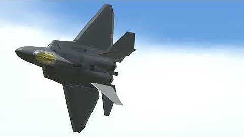 Simpleplanes F-22 post-stall maneuver demonstration
