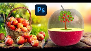 Transparent Effect in Photoshop-Transparent  Apple Manipulation 2023