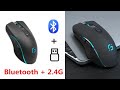 Wireless RGB Gaming mouse with BT 4.0 + 2.4G 2400dpi 6 buttons & rechargeable.