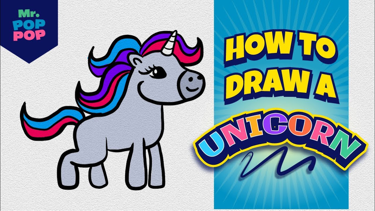 How to Draw a Unicorn! ✏️🦄 - Easy Drawing for Kids!