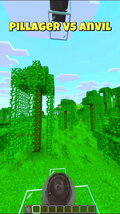 Pillager Vs Anvil  #minecraft #shorts