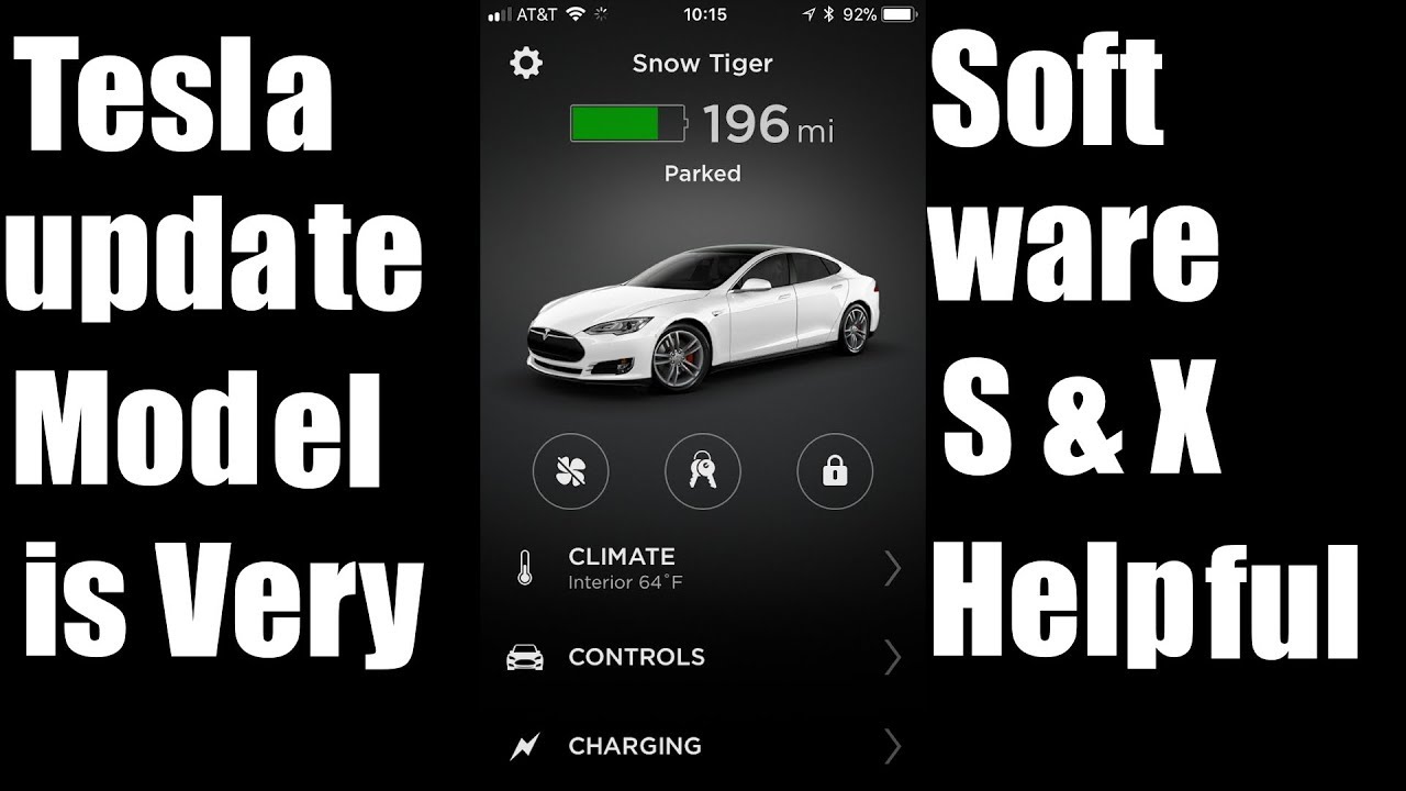 Model S Update Tesla Model S or X Software update 3-2018 - YouTube