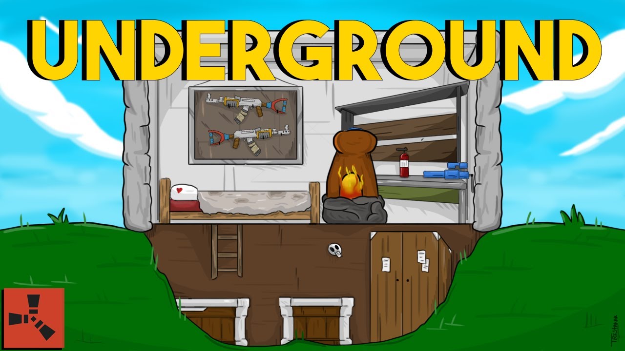 Trouble Building My Underground Base in Rust Console - YouTube