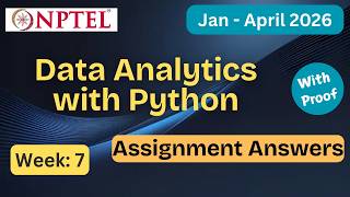 NPTEL Data Analytics with Python Week 7 Assignment Answers With Explanation  | Jan–Apr 2026
