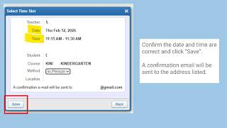 Parent Teacher Conference Scheduling using your Skyward Family Access Account - Elementary