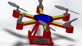 Hexacopter Drone Design in SolidWorks