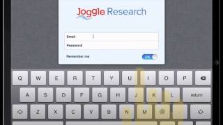 Login and Subject Facilitation- Joggle Research for iPad