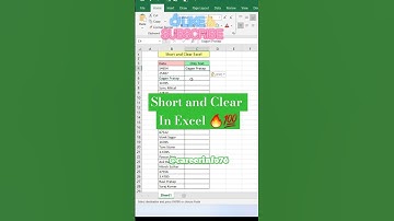short and clear excel 🔥💯 #excel #asmr #computer #excelformula #tricks #exceltips #trending #yt