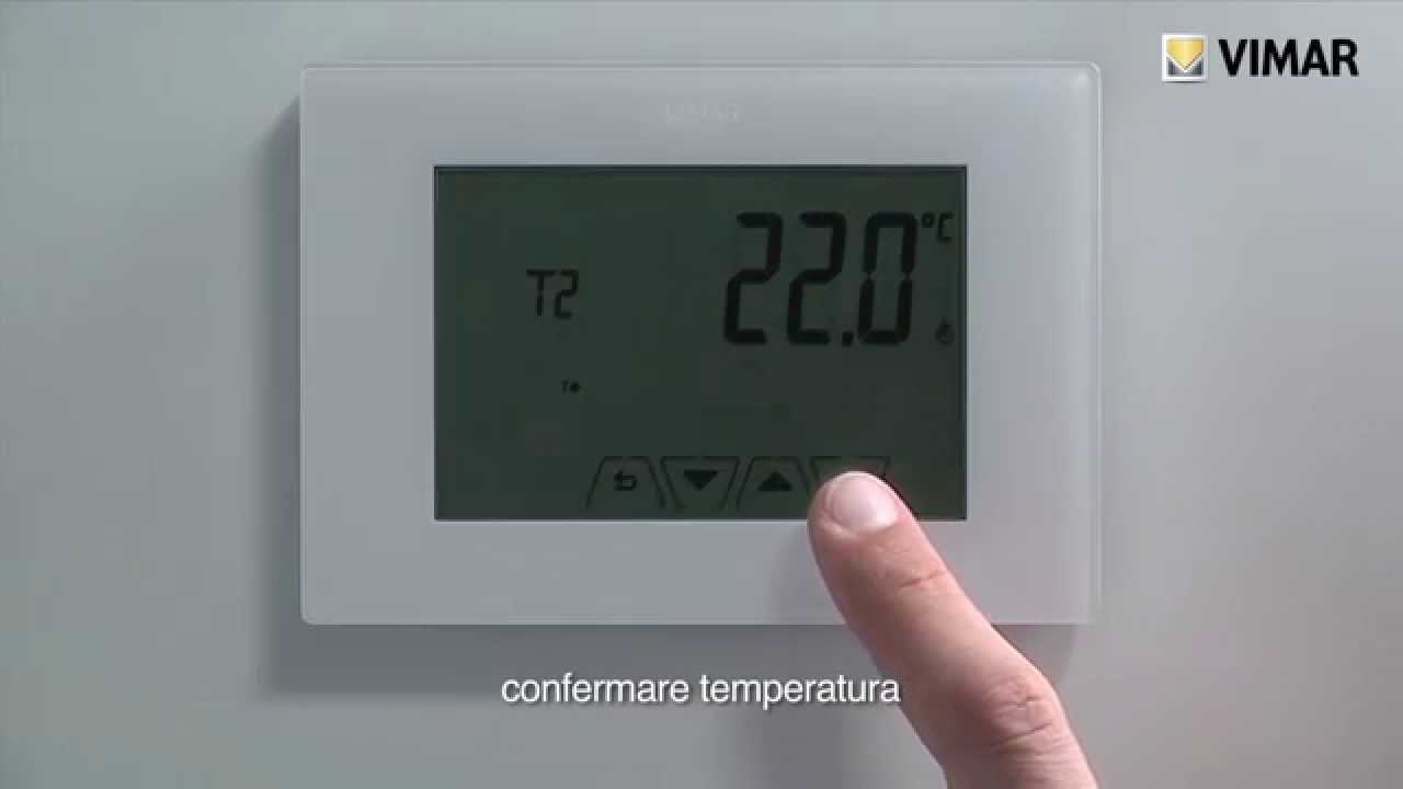 ClimaChrono - Cronotermostato touch da parete 02910 Vimar – gestione clima  