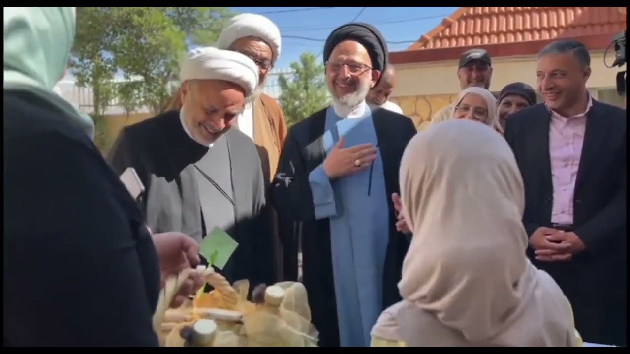 زيارة السيد علي فضل الله لثانوية الجواد مفتتحا معرضا للكتاب والفن التشكيلي