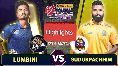 Sudurpaschim Royals Vs Lumbini Lions NPL Highlights HD #highlights #npl #sudurpaschimroyals