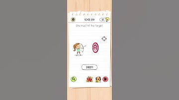 She must hit the target. brain test all star IQ level 279 solutions