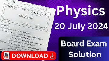 Physics 2024 July Board Exam Question Paper Solution | Maharashtra Board | 12th | HSC | Repeater