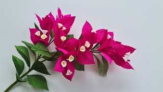 How To Make Bougainvillea From Crepe Paper / Paper Flower / Góc nhỏ Handmade