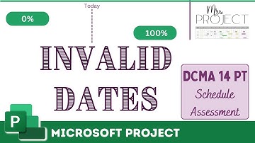 Invalid Dates: DCMA 14 Pt - MS Project