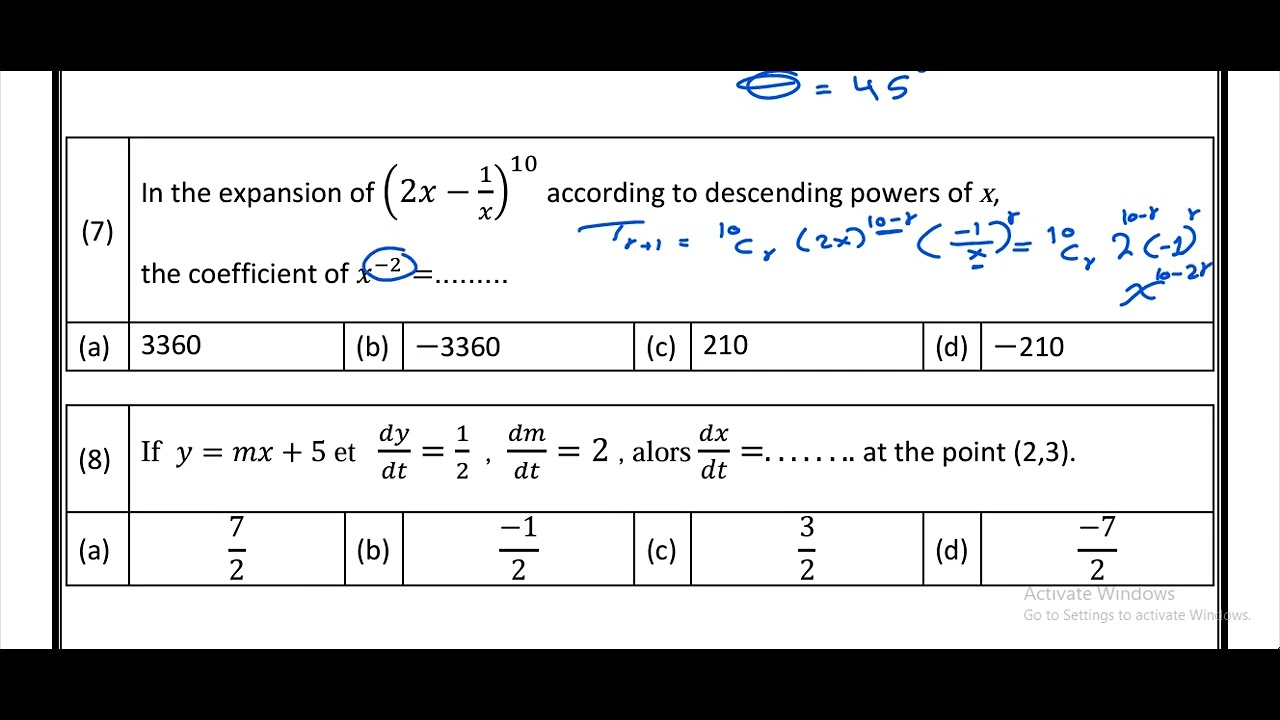 Mr.Eslam Sayed Sec.3 Pure Math النموذج الاسترشادي الثامن