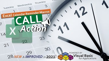 Excel Call Action | Calendar Reminder Macros | VBA Macro #42