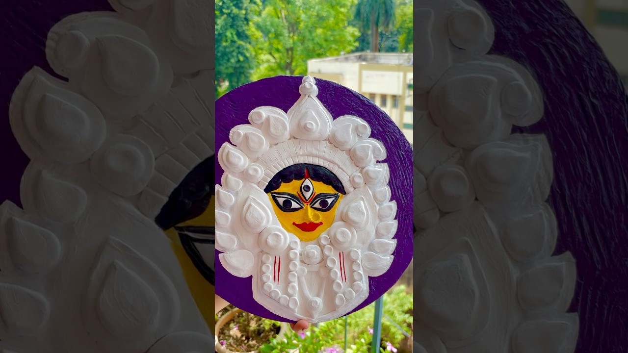 2nd Part of My Ma Durga Clay Mural Art | Divine Art Journey 🎨✨
