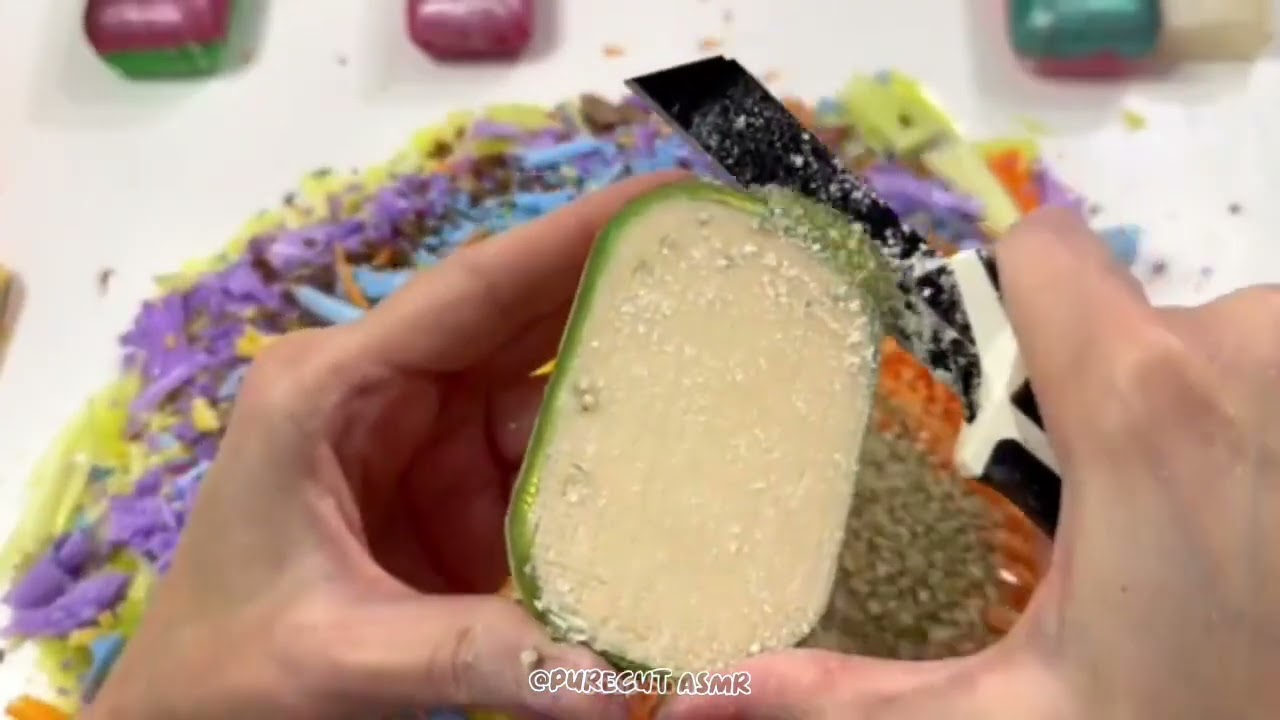 Soap Cutting ASMR | Ultra Satisfying Clean Cuts 🔪🧼  #asmr #soapcutting #satisfying #oddlysatisfying 