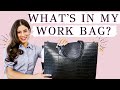 What's In My Work Bag Full Time 9-5 | My Work Bag Before And After And Elegant Work Day Essentials