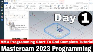 Mastercam 2023 -2022 Cnc Vmc Programming tutorial from Start| Mastercam programming Tutorial screenshot 3