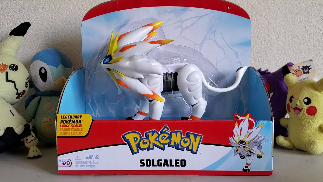 Pokemon Solgaleo Large Scale Figure Review Wicked Cool Toys Youtube