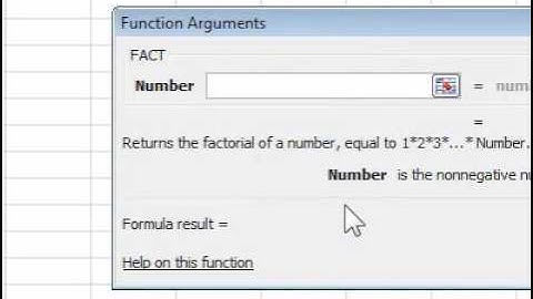How to use the FACT function in Excel