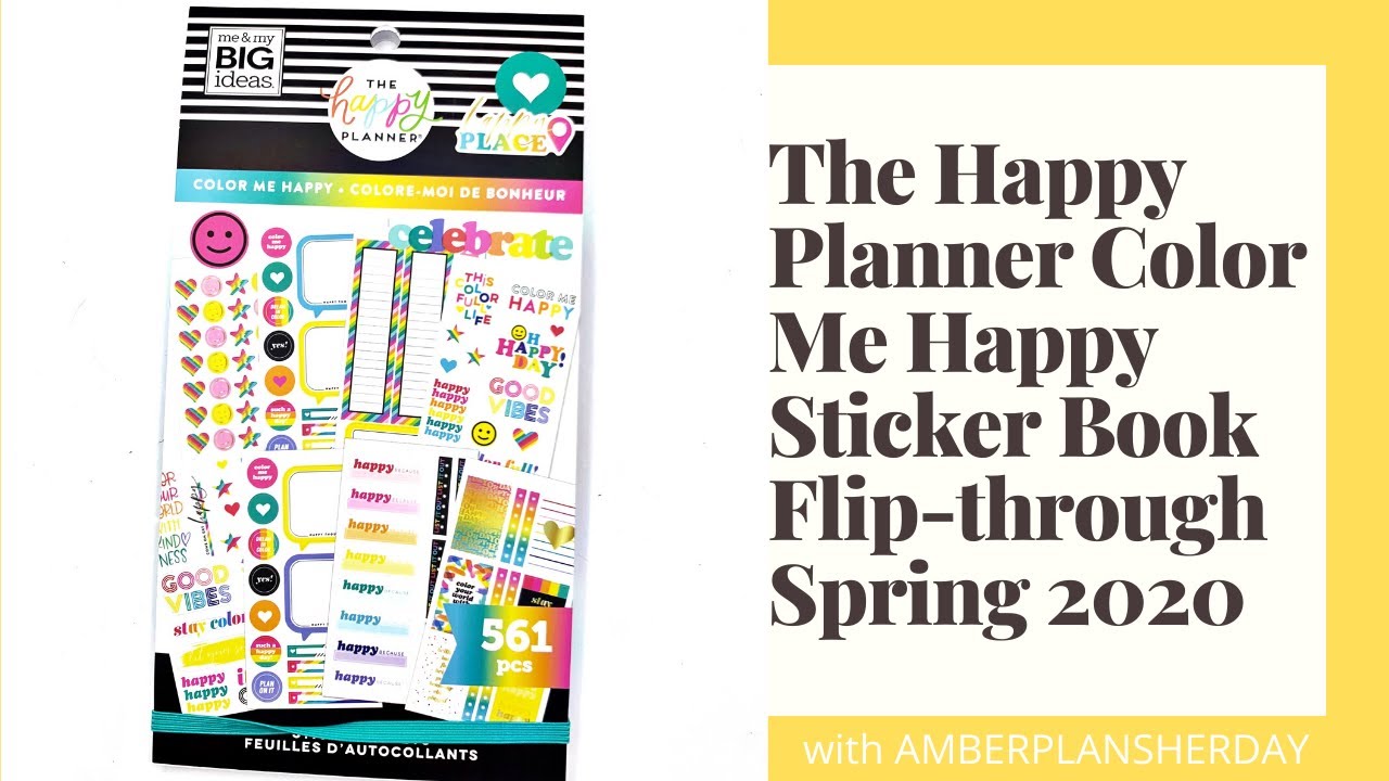 The Happy Planner Color Me Happy Sticker Book Flip through - Spring