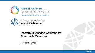 GA4GH Infectious Disease Community Standards Overview