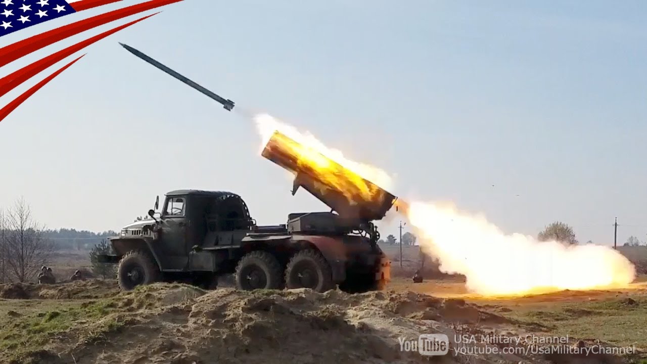 旧ソ連製bm 21多連装ロケット砲 2s1自走榴弾砲の発射訓練 Youtube 旧ソ連製bm 21多連装ロケット砲 2s1自走榴弾砲の発射訓練 Youtube