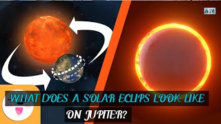 What does a solar eclipse look like on Jupiter