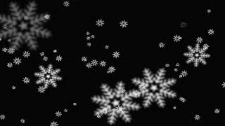 Футаж снежинки на черном фоне