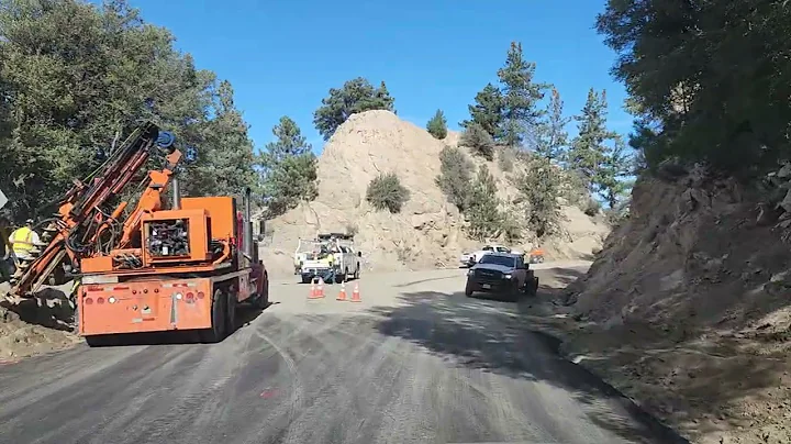 Hwy 38 blow out repairs at Forsee Ck. Hwy 38 opening wed dec 24 at 4 pm. Gabian wall