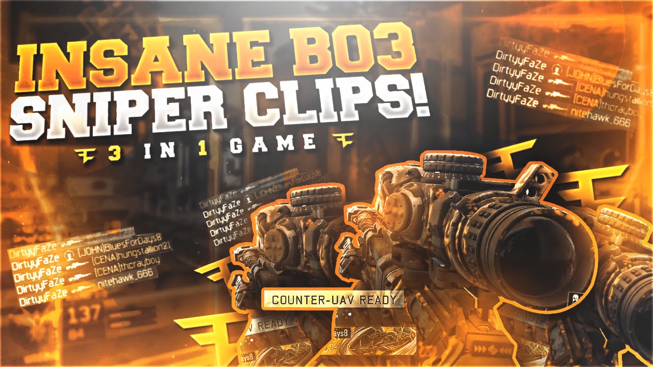 INSANE BO3 SNIPER CLIPS (3 Clips in 1 Game)